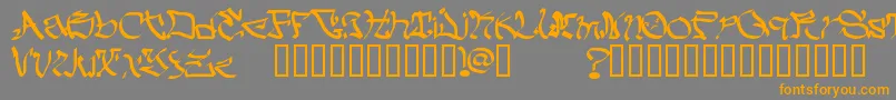 Fonte MyCrazyText – fontes laranjas em um fundo cinza