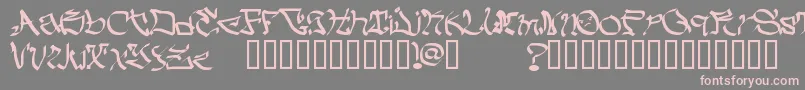 Czcionka MyCrazyText – różowe czcionki na szarym tle
