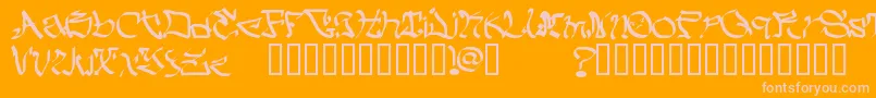 More about MyCrazyText Font MyCrazyText Font – Pink Fonts on Orange Background