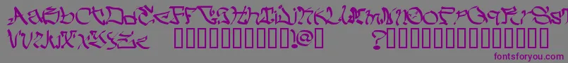 MyCrazyText Font – Purple Fonts on Gray Background