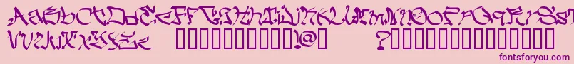 MyCrazyText Font – Purple Fonts on Pink Background