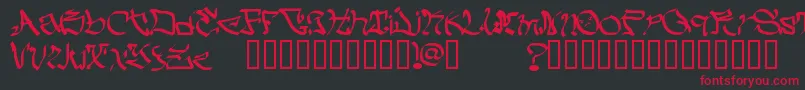 Шрифт MyCrazyText – красные шрифты на чёрном фоне