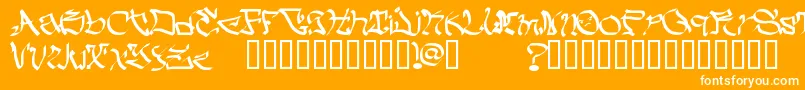 Police MyCrazyText – polices blanches sur fond orange