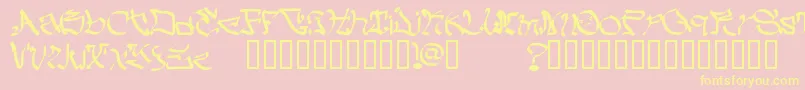 MyCrazyText Font – Yellow Fonts on Pink Background