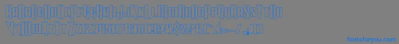 Vindicatorout Font – Blue Fonts on Gray Background