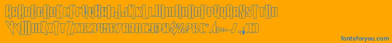 Шрифт Vindicatorout – синие шрифты на оранжевом фоне