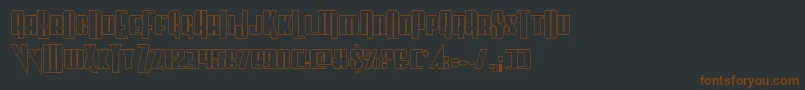 Vindicatorout-fontti – ruskeat fontit mustalla taustalla