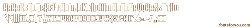Vindicatorout-fontti – ruskeat fontit valkoisella taustalla