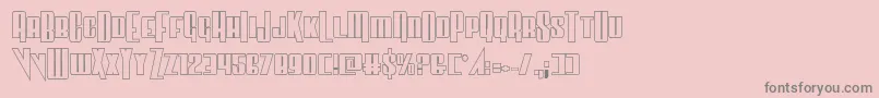 フォントVindicatorout – ピンクの背景に灰色の文字