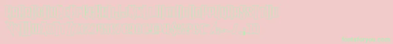 フォントVindicatorout – ピンクの背景に緑の文字