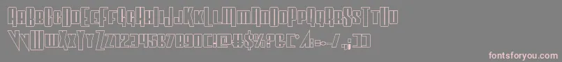 Vindicatorout-fontti – vaaleanpunaiset fontit harmaalla taustalla