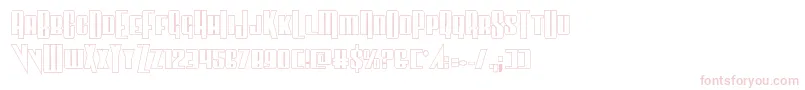 Vindicatorout-fontti – vaaleanpunaiset fontit valkoisella taustalla