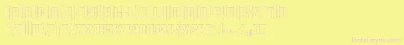 Шрифт Vindicatorout – розовые шрифты на жёлтом фоне