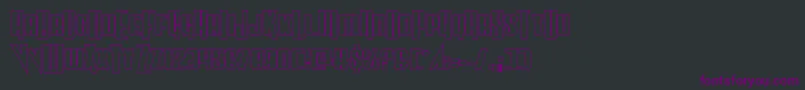 Шрифт Vindicatorout – фиолетовые шрифты на чёрном фоне
