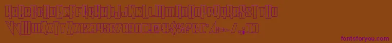 Шрифт Vindicatorout – фиолетовые шрифты на коричневом фоне
