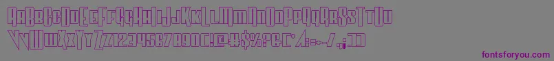 Vindicatorout Font – Purple Fonts on Gray Background