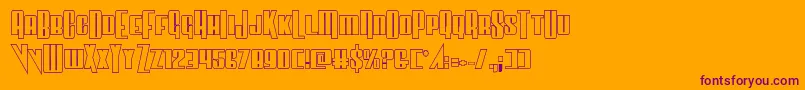 Vindicatorout Font – Purple Fonts on Orange Background