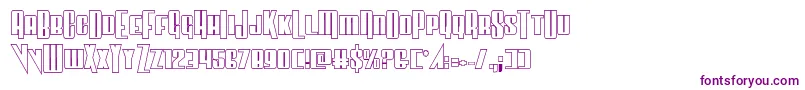 フォントVindicatorout – 白い背景に紫のフォント