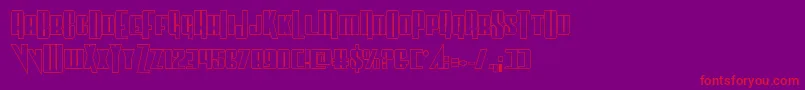 Fonte Vindicatorout – fontes vermelhas em um fundo violeta