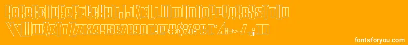 Vindicatorout Font – White Fonts on Orange Background