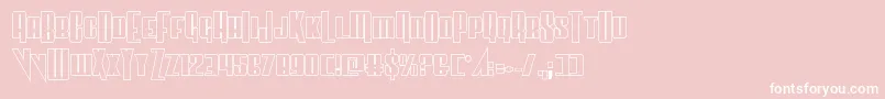 Шрифт Vindicatorout – белые шрифты на розовом фоне