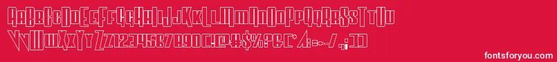 フォントVindicatorout – 赤い背景に白い文字
