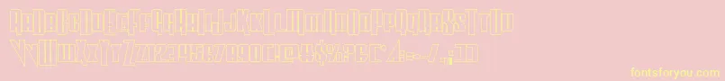 Шрифт Vindicatorout – жёлтые шрифты на розовом фоне