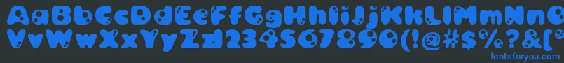 Bambina Font – Blue Fonts on Black Background