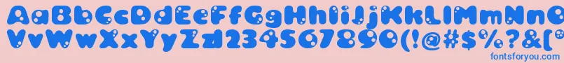 Bambina Font – Blue Fonts on Pink Background