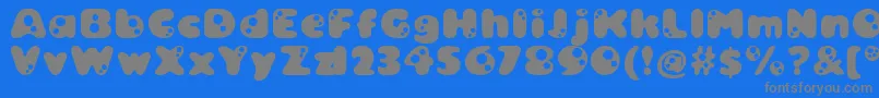 Bambina Font – Gray Fonts on Blue Background