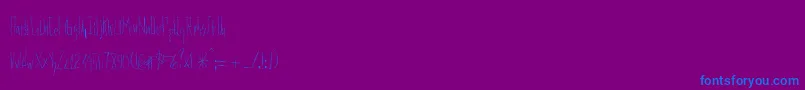 フォントPlentyofmetal – 紫色の背景に青い文字