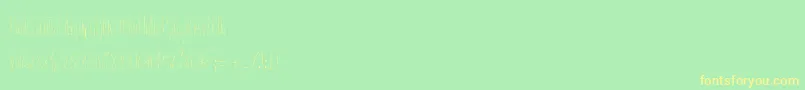 Plentyofmetal Font – Yellow Fonts on Green Background