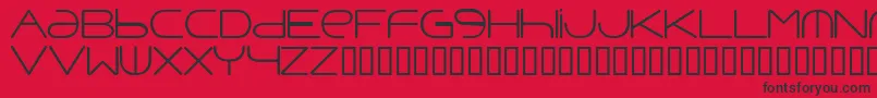フォントPunavuor – 赤い背景に黒い文字