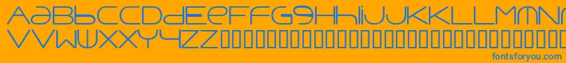 Punavuor Font – Blue Fonts on Orange Background