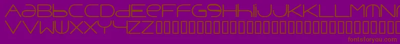 Czcionka Punavuor – brązowe czcionki na fioletowym tle
