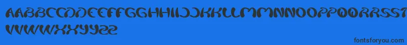 フォントSplashing – 黒い文字の青い背景