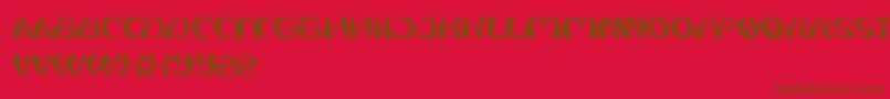 フォントSplashing – 赤い背景に茶色の文字