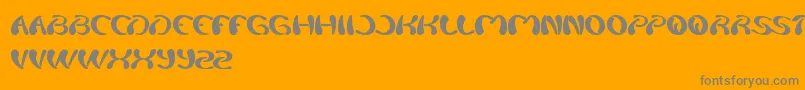 Splashing Font – Gray Fonts on Orange Background