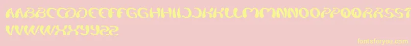 Splashing Font – Yellow Fonts on Pink Background