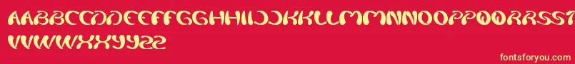 フォントSplashing – 黄色の文字、赤い背景