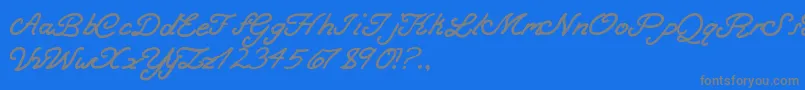 BoldCurse-Schriftart – Graue Schriften auf blauem Hintergrund