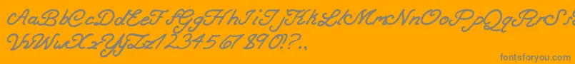BoldCurse Font – Gray Fonts on Orange Background