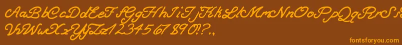 BoldCurse Font – Orange Fonts on Brown Background