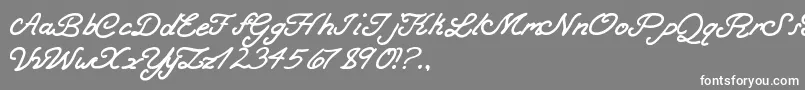 フォントBoldCurse – 灰色の背景に白い文字