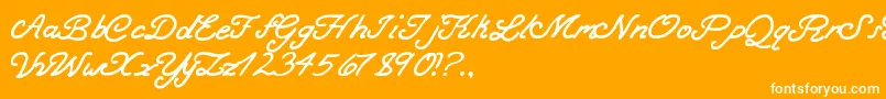 BoldCurse-Schriftart – Weiße Schriften auf orangefarbenem Hintergrund