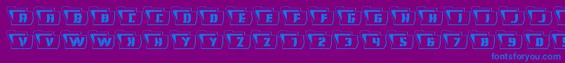 Eyesonlyoutwavy Font – Blue Fonts on Purple Background