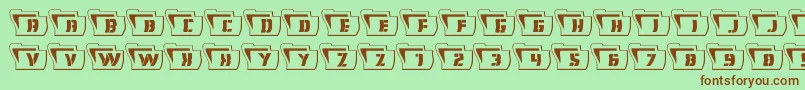 Eyesonlyoutwavy Font – Brown Fonts on Green Background