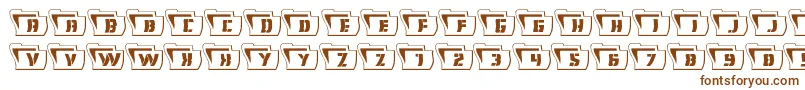 Шрифт Eyesonlyoutwavy – коричневые шрифты на белом фоне