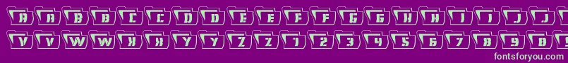 Eyesonlyoutwavy Font – Green Fonts on Purple Background