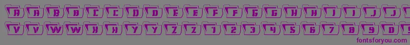 Eyesonlyoutwavy-fontti – violetit fontit harmaalla taustalla